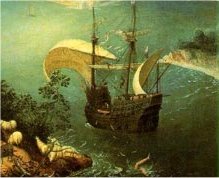 Pieter Bruegel<br>La chute d'Icare (dtail)